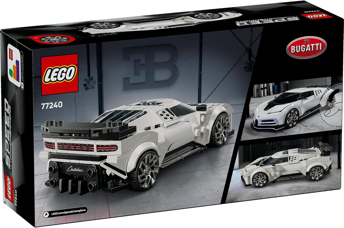 LEGO® Speed Champions Bugatti Centodieci Hyper Sports Car 77240 Toy for Boys and Girls, Model Kit, Vehicle Building Set, Playset with 1 Collectible Minifigure, Toy for Kids Aged 9 and Over