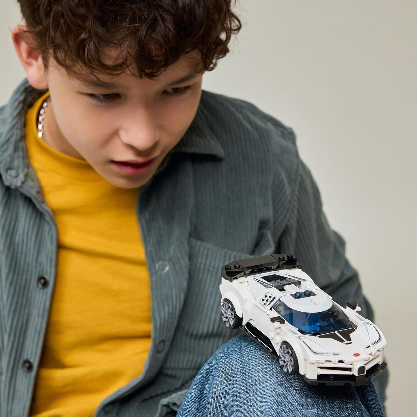 LEGO® Speed Champions Bugatti Centodieci Hyper Sports Car 77240 Toy for Boys and Girls, Model Kit, Vehicle Building Set, Playset with 1 Collectible Minifigure, Toy for Kids Aged 9 and Over