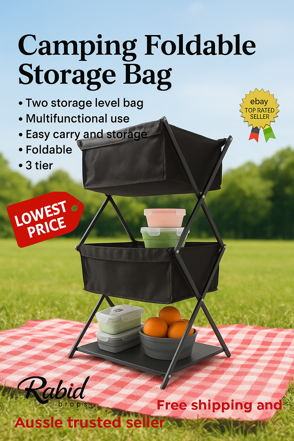 Outdoor Camping Fold-able Storage Bag