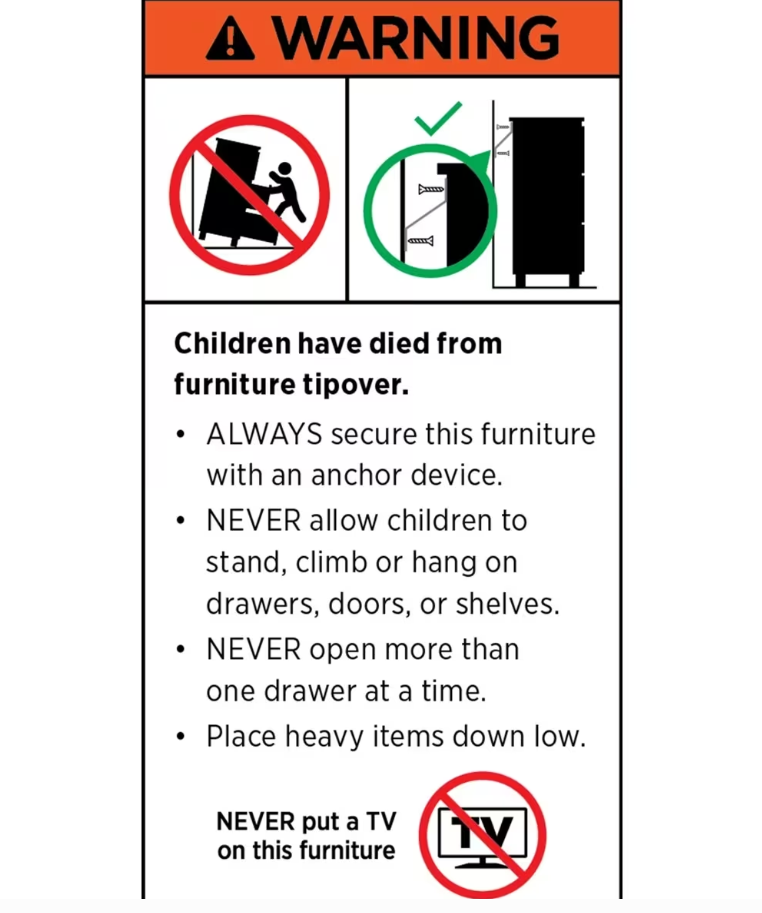 8 Drawer Chest - Grey