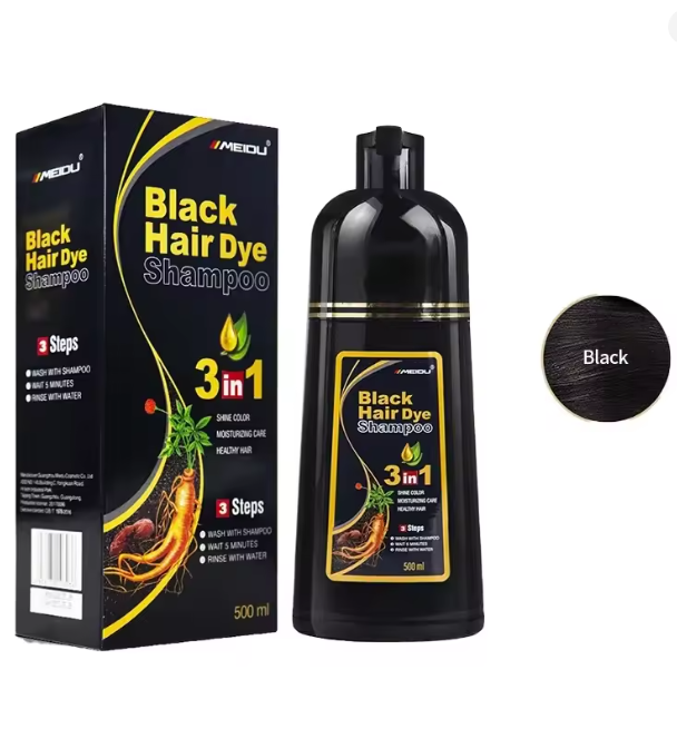 Instant Hair Colour Shampoo 3 In 1 For Hair Coverage 500ml