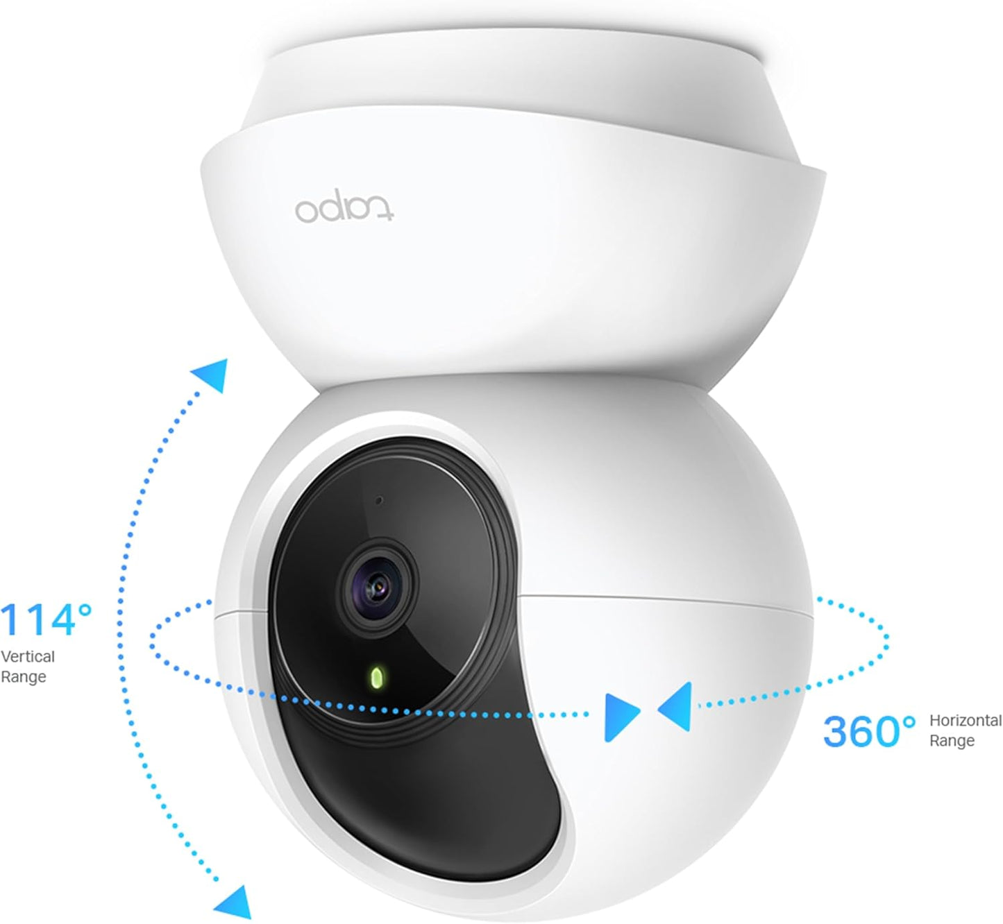 TP-Link Tapo Pan/Tilt AI Smart Home Security Wi-Fi Camera, Baby Monitor, 1080P, Motion & Person Detection, Notifications, Night Vision, SD Card Slot, Voice Control, No Hub Required (Tapo C200)