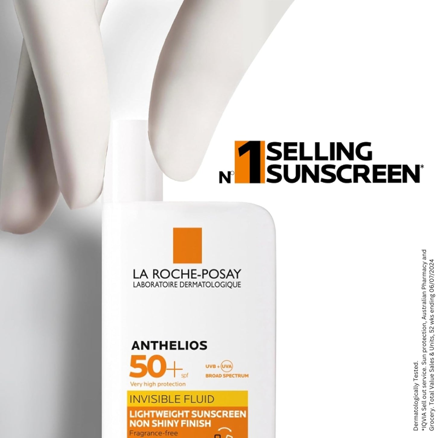 La Roche-Posay Sunscreen Lotion, Ultra-Light Fluid, Water Resistant, Invisible Fluid With SPF 50+, Non-Perfumed, Anthelios XL, 50ml