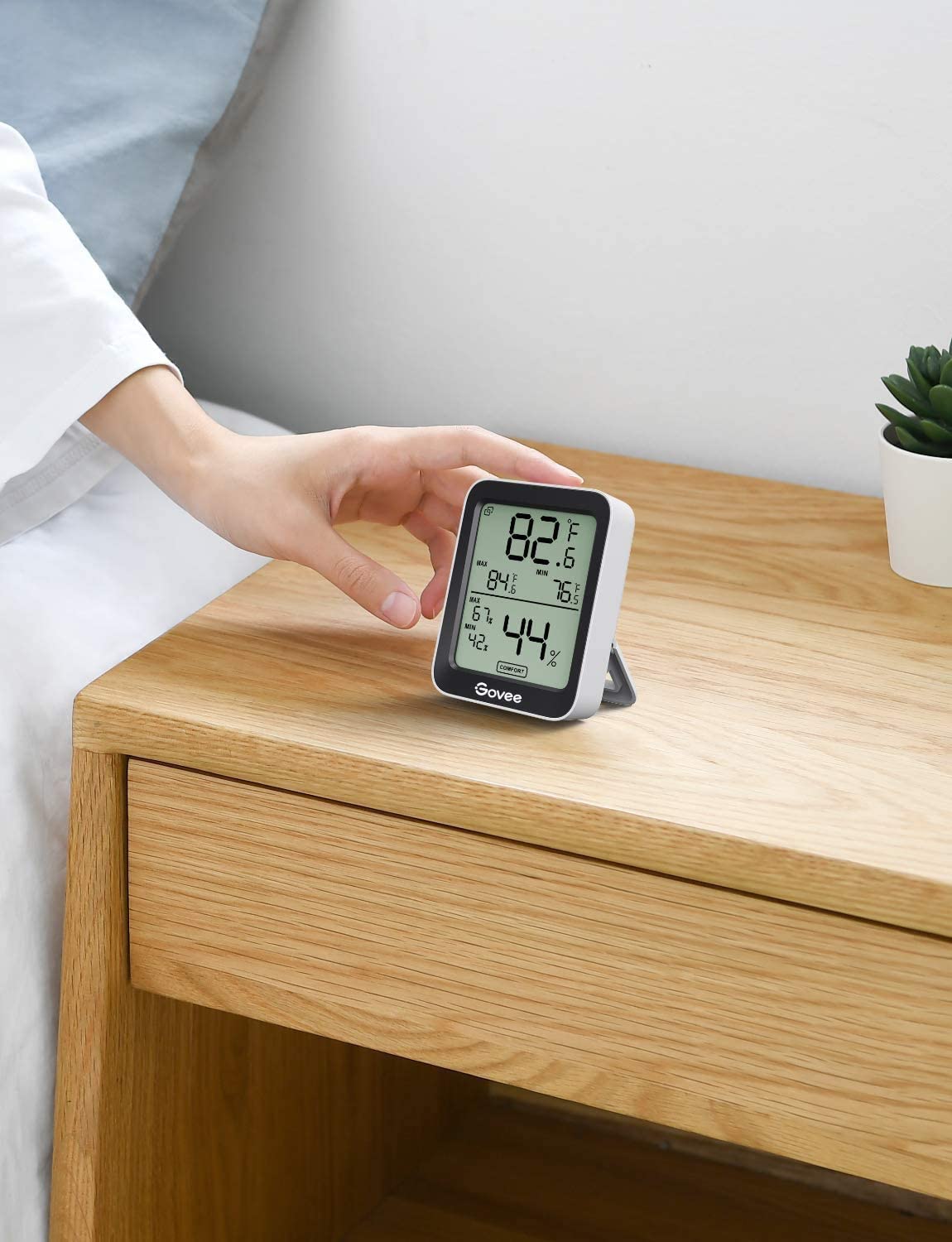 Govee Digital Hygrometer Indoor Thermometer Room H5075, Bluetooth Temperature Humidity Meter with 164ft Remote App Control, Notification Alerts, 2 Years Data Storage Export for Bedroom, Wine Cellar