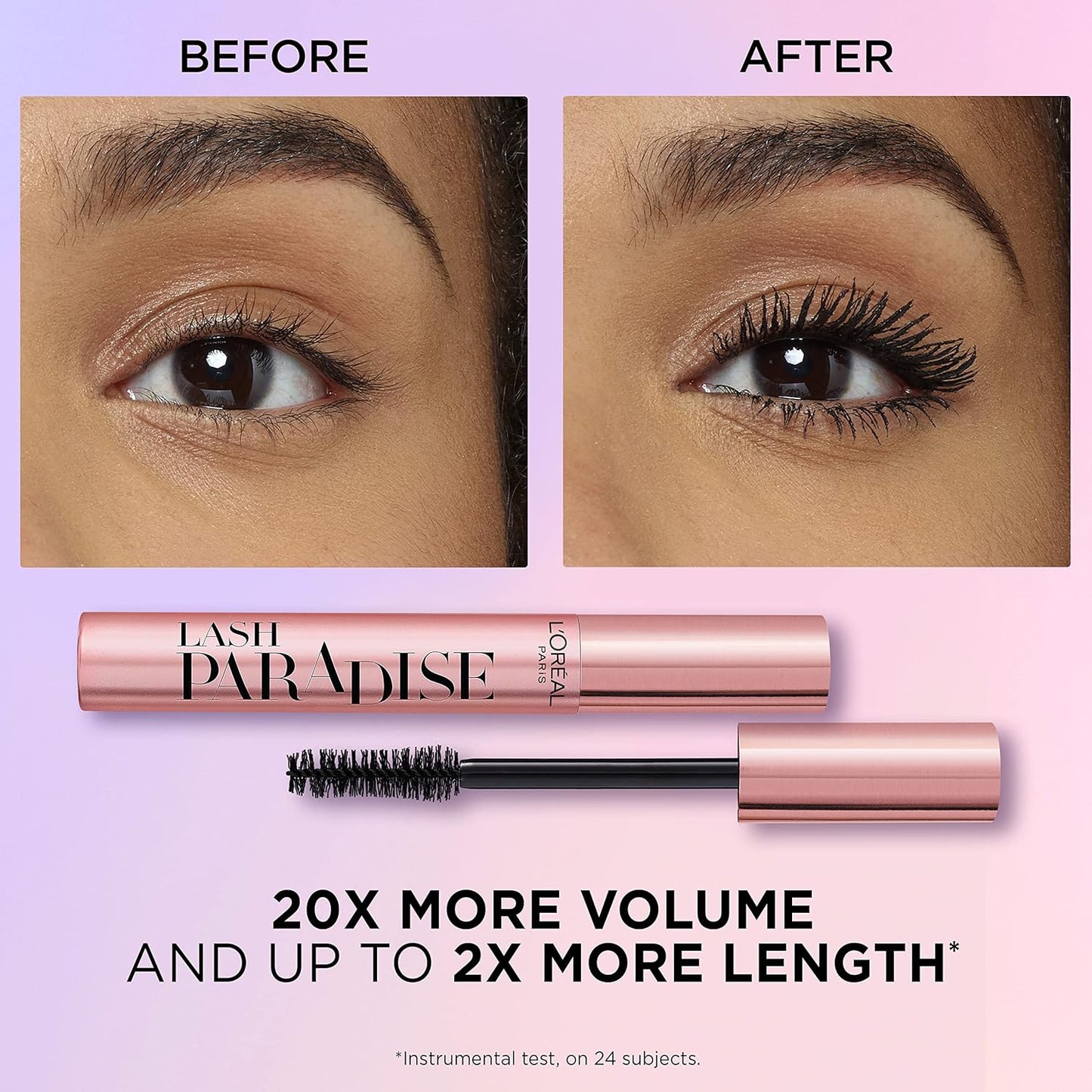 L'Oreal Paris, Mascara, Lengthening & Volumising, Lash Paradise, 6.4 ml, Intense Black