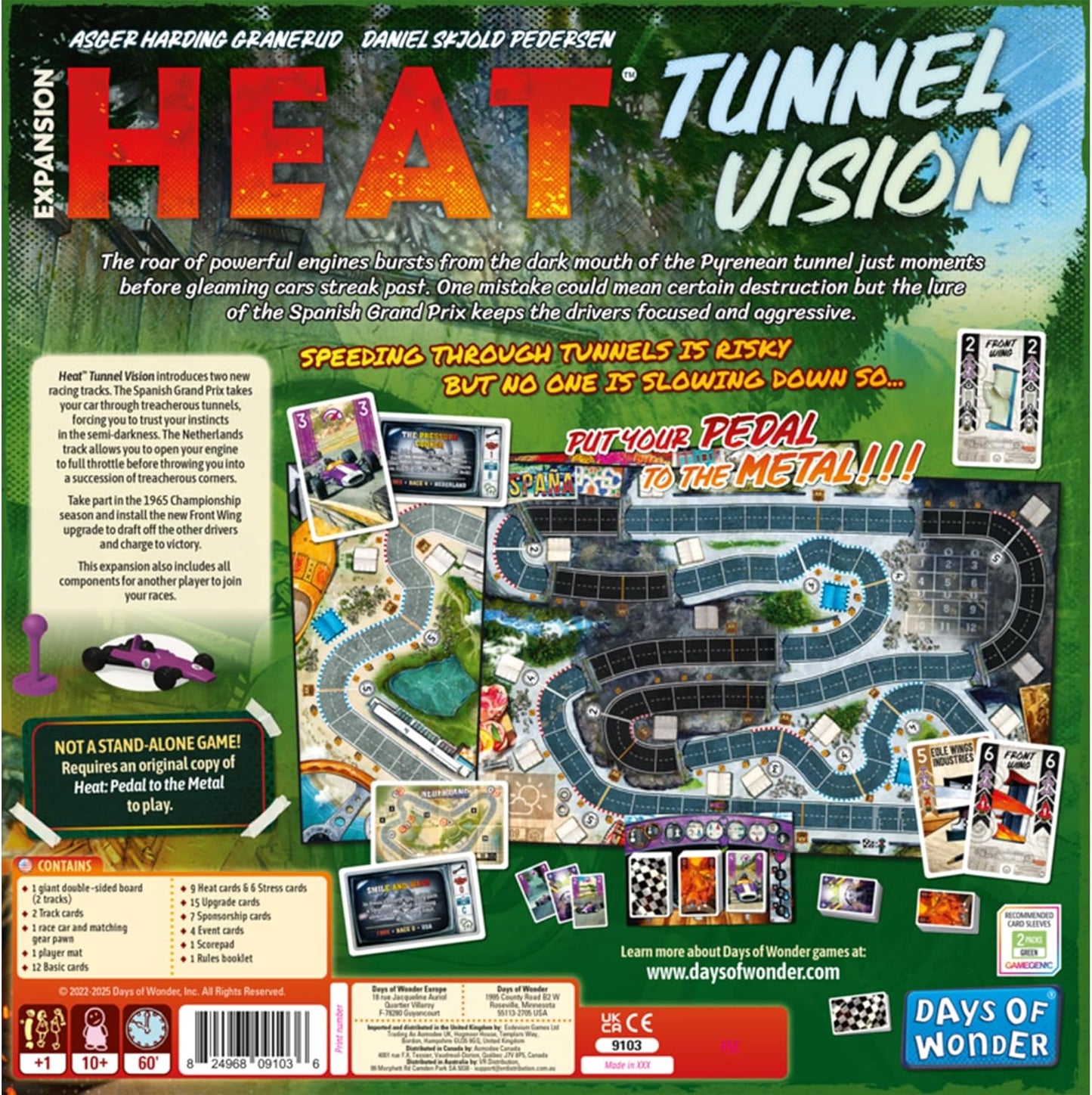 Asmodee | Days Of Wonder | Heat Tunnel Vision Expansion | Racing Strategy Game | 1+ Players, Ages 10+